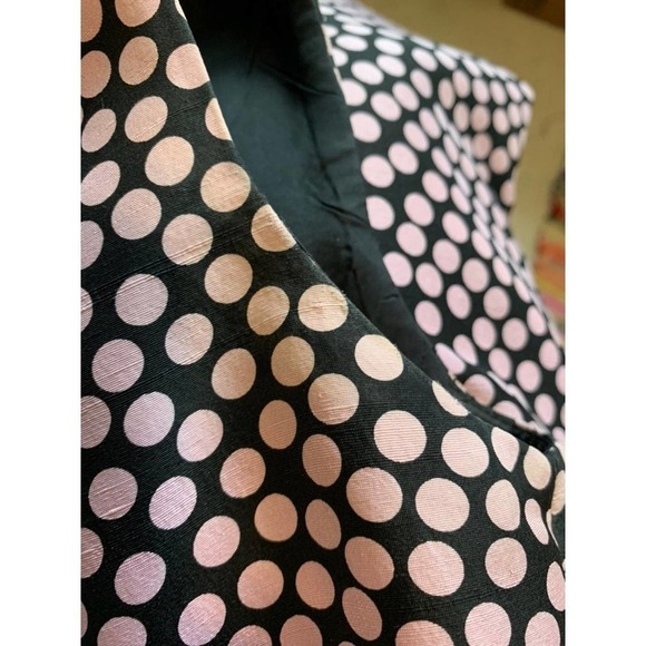 Rickie Freeman for Teri John 100% Silk Pink Polka Dot Ruffle Dress - Picture 9 of 11